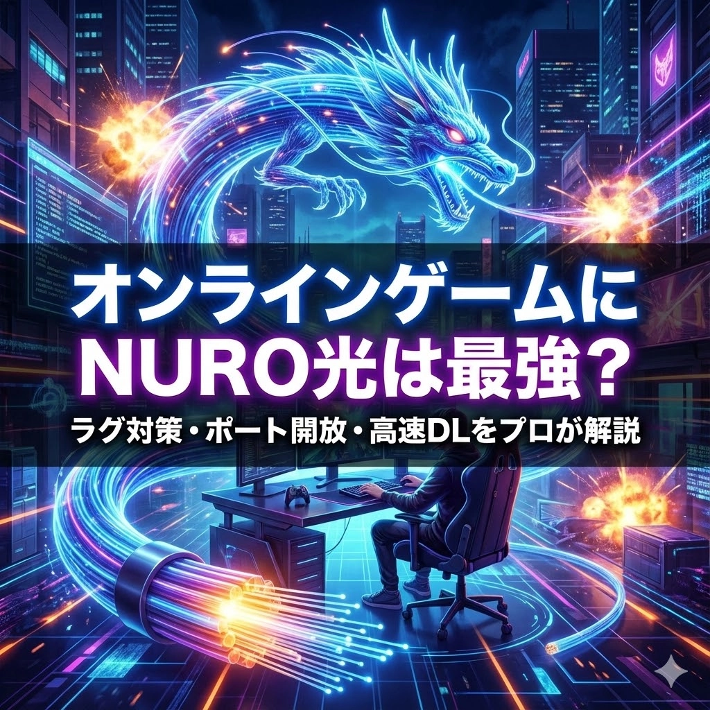 オンラインゲームにNURO光は最強？ラグ対策・ポート開放・高速DLをプロが解説