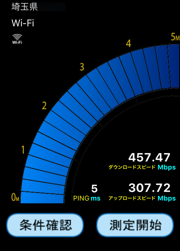 ZXHN F660AとiPhone6Sの速度結果
