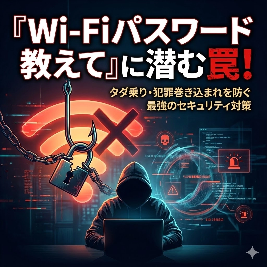 『Wi-Fiパスワード教えて』に潜む罠！タダ乗り・犯罪巻き込まれを防ぐ最強のセキュリティ対策」