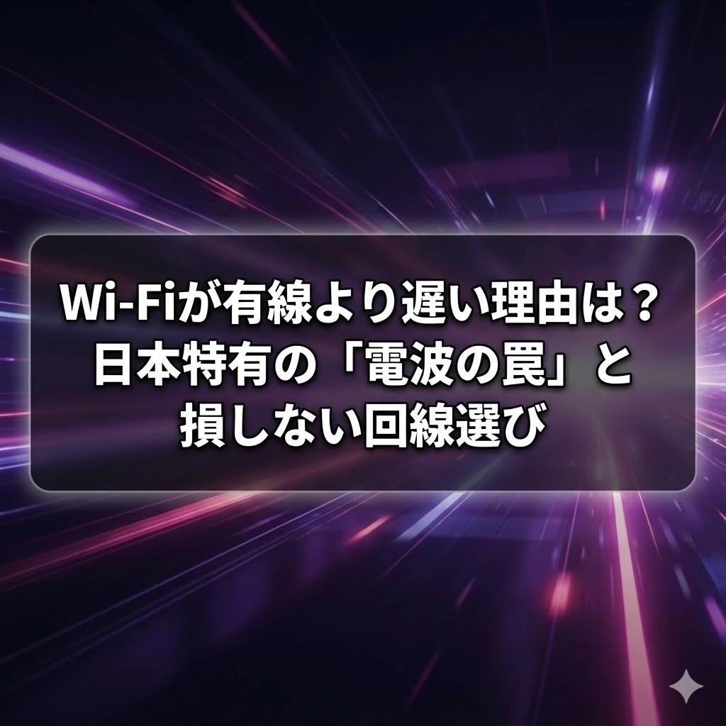 Wi-Fiが有線より遅い理由は？日本特有の「電波の罠」と損しない回線選び