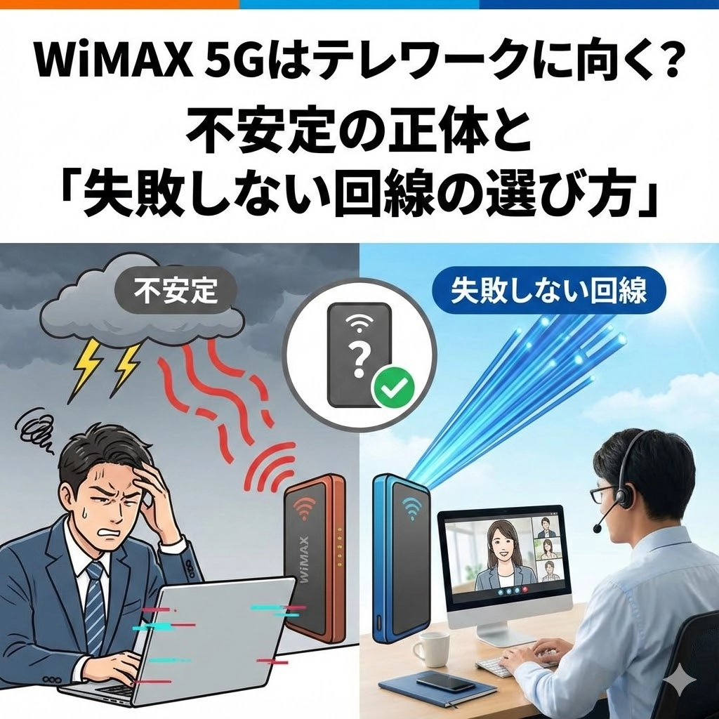 WiMAX 5Gはテレワークに向く？ 不安定の正体と「失敗しない回線の選び方」