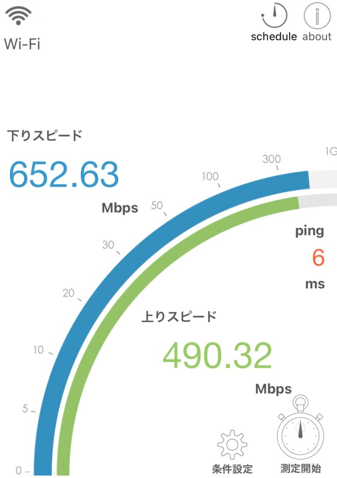 ニューロ光 Wi-Fi実測 2021年1月 計測結果