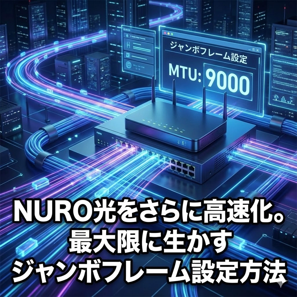 NURO光をさらに高速化。最大限に生かすジャンボフレーム設定方法