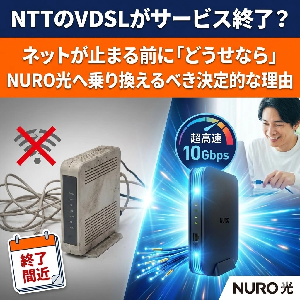NTTのVDSLがサービス終了？ ネットが止まる前に「どうせなら」 NURO光へ乗り換えるべき決定的な理由