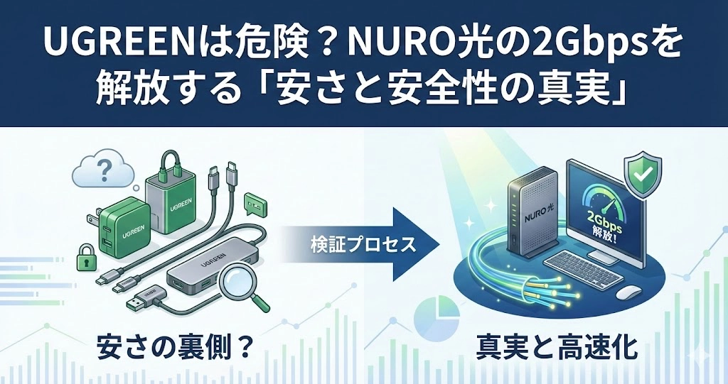 【プロ解説】UGREENは危険?NURO光の2Gbpsを解放する「安さと安全性の真実」